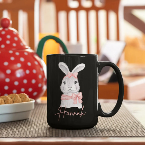 Easter Mug, Bunny Mug, Personalized Coffee Mug