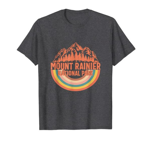 Mount Rainier National Park Washington Vacation Camping T-Shirt