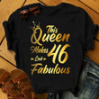 Personalized Birthday Outfit This Queen Make 46 Looks Fabulous - Shirts Women Birthday T Shirts Summer Tops Beach T Shirts