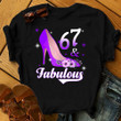 Personalized Birthday Outfit 67 And Fabulous - Shirts Women Birthday T Shirts Summer Tops Beach T Shirts