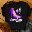 Personalized Birthday Outfit 46 And Fabulous - Shirts Women Birthday T Shirts Summer Tops Beach T Shirts