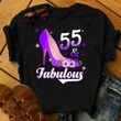 Personalized Birthday Outfit 55 And Fabulous - Shirts Women Birthday T Shirts Summer Tops Beach T Shirts