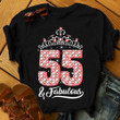 Personalized Birthday Outfit 55 And Fabulous Shirts Women Birthday T Shirts Summer Tops Beach T Shirts