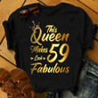 Personalized Birthday Outfit This Queen Make 59 Looks Fabulous - Shirts Women Birthday T Shirts Summer Tops Beach T Shirts