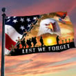 American Veterans Eagle Grommet Flag Lest We Forget MLN86GF - 1