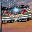 Eagle Thin Green Line Against All Enemies Foreign And Domestic Flag Military Pride Patriot Flag - 1