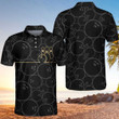 Bowling Pattern And Golden Short Sleeve Polo Shirt For Men And Women Polo Shirts For Men And Women - 4