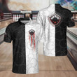Bowling Black And White Pattern Short Sleeve Polo Shirt Polo Shirts For Men And Women - 5