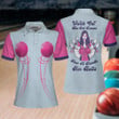 Bowling Watch Out This Girl Knows How To Handle Her Balls 3D Polo Shirt - 2