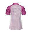 Pink Golf Balls Seamless Pattern Short Sleeve Women Polo Shirt - 2