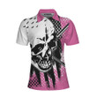 Blade Ladies Golf Pink Short Sleeve Women Polo Shirt Skull Golf Shirt For Women Unique Female Goff Gift - 1