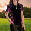 Thinning Layout Sexy Golf Girl Pink Camouflage Pattern Golf Short Sleeve Women Polo Shirt Best Golf Ladies Shirt - 4
