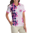 Golfing From Nine To Wine Short Sleeve Women Polo Shirt White And Red Golf Polo Shirt Golf Shirt For Wine Lovers - 3