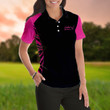 Dark Pink Zebra Pattern Thinning Layout For Lady Golfer Golf Short Sleeve Women Polo Shirt Best Shirt For Ladies - 4