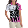 Blade Ladies Golf Pink Short Sleeve Women Polo Shirt Skull Golf Shirt For Women Unique Female Goff Gift - 3
