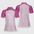 Pink Golf Balls Seamless Pattern Short Sleeve Women Polo Shirt - 3