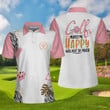 Golf Makes Me Happy You Not So Much Golf Short Sleeve Women Polo Shirt Funny Golf Shirt For Women - 3