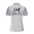 Golf Mom White Short Sleeve Women Polo Shirt Cool Golf Gift For Women - 2