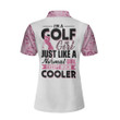 Golf Girls Are Cooler Leopard Pattern Short Sleeve Women Polo Shirt Pink Argyle Pattern Golf Shirt For Ladies - 2