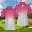 Just A Pink Girl Who Loves Playing Golf Short Sleeve Women Polo Shirt Pink Argyle Pattern Golf Shirt - 4