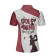 Golf And Wine Kind Of Girl Golf Short Sleeve Polo Shirt White And Red Golf Women Polo Shirt Golf Shirt For Wine Lovers - 2