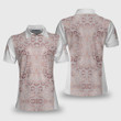 Rose Gold Leopard Print Short Sleeve Women Polo Shirt - 3