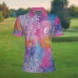 Pink Abstract Mandala Pattern Girl Golf Short Sleeve Women Polo Shirt Colorful Golf Shirt For Ladies - 3