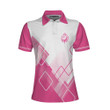 This Girls Got Drive Pink Golf Short Sleeve Women Polo Shirt Pink Pattern Golfing Shirt  Female Golf Gift - 1