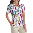 Colorful Female Golfer Short Sleeve Women Polo Shirt White Golf Shirt For Ladies Unique Female Golf Gift - 3