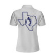 Elegant Bluebonnet Flower For Texas Golfer Short Sleeve Women Polo Shirt White Texas Golf Shirt For Ladies - 2