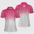 Just A Pink Girl Who Loves Playing Golf Short Sleeve Women Polo Shirt Pink Argyle Pattern Golf Shirt - 3