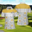 Golf Life In Yellow Short Sleeve Women Polo Shirt - 5