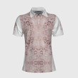 Rose Gold Leopard Print Short Sleeve Women Polo Shirt - 1