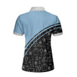 Golf Girl In Black And Blue Seamless Pattern Golf Short Sleeve Women Polo Shirt Cool Golf Shirt For Ladies - 2