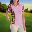 Some Girls Play With Dolls Real Girls Play Golf Short Sleeve Women Polo Shirt Argyle Pattern Shirt For Ladies - 3