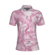 Golf Girl Camouflage Short Sleeve Women Polo Shirt - 1