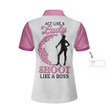 Golf Act Like A Lady Custom Women Short Sleeve Polo Shirt Personalized Leopard Pattern Shirt With Sayings - 2