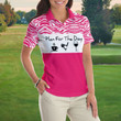 Plan For The Day Pink Golf Short Sleeve Women Polo Shirt - 3