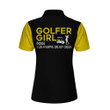 Definition Of Golf Girl Golf Short Sleeve Women Polo Shirt Black And Yellow Golf Shirt For Ladies - 2