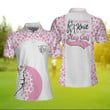 Real Grandmas Play Golf Short Sleeve Women Polo Shirt White And Pink Golf Shirt For Ladies Funny Female Golf Gift - 5