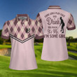Some Girls Play Golf And Drink Too Much Short Sleeve Women Polo Shirt Funny Argyle Pattern Golf Shirt For Ladies - 4