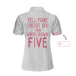 Yell Fore Shoot Six And Write Down Five Golf Custom Short Sleeve Women Polo Shirt American Flag Golf Shirt For Ladies - 2