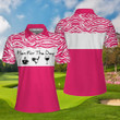 Plan For The Day Pink Golf Short Sleeve Women Polo Shirt - 4