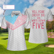 Yell Fore Shoot Six And Write Down Five Golf Custom Short Sleeve Women Polo Shirt American Flag Golf Shirt For Ladies - 4