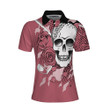 Golf Pink Skull Ladies Short Sleeve Women Polo Shirt Rose Golf Shirt For Ladies Cool Female Golf Gift - 1
