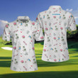 Hyperfavor Golf With Golf Equipments In Summer Vibe Short Sleeve Women Polo Shirt Gift Idea For Female Golfers - 3