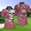 Golf Pink Skull Ladies Short Sleeve Women Polo Shirt Rose Golf Shirt For Ladies Cool Female Golf Gift - 5