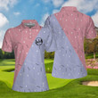 Elegant Golf Girl Seamless Pattern Short Sleeve Women Polo Shirt Golf Shirt For Ladies Unique Female Golf Gift - 3