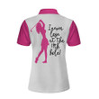 I Never Lose At The 19th Hole Golf Short Sleeve Women Polo Shirt White And Pink Golf Shirt For Ladies - 2