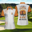 Just A Girl Who Loves Golf Not A Witch Golf Short Sleeve Women Polo Shirt Halloween Gift For Female Golfers - 3
